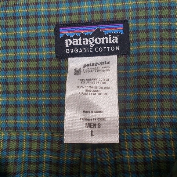 Patagonia One Pocket Plaid Button Down Shirt Size Large - Picture 8 of 8